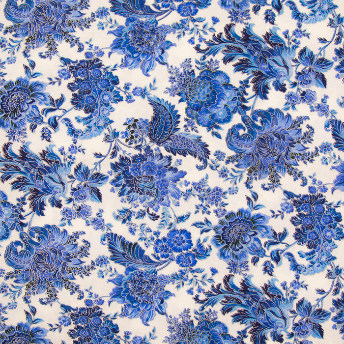 Featured image of post View 7 Blue And White Floral Fabric By The Yard