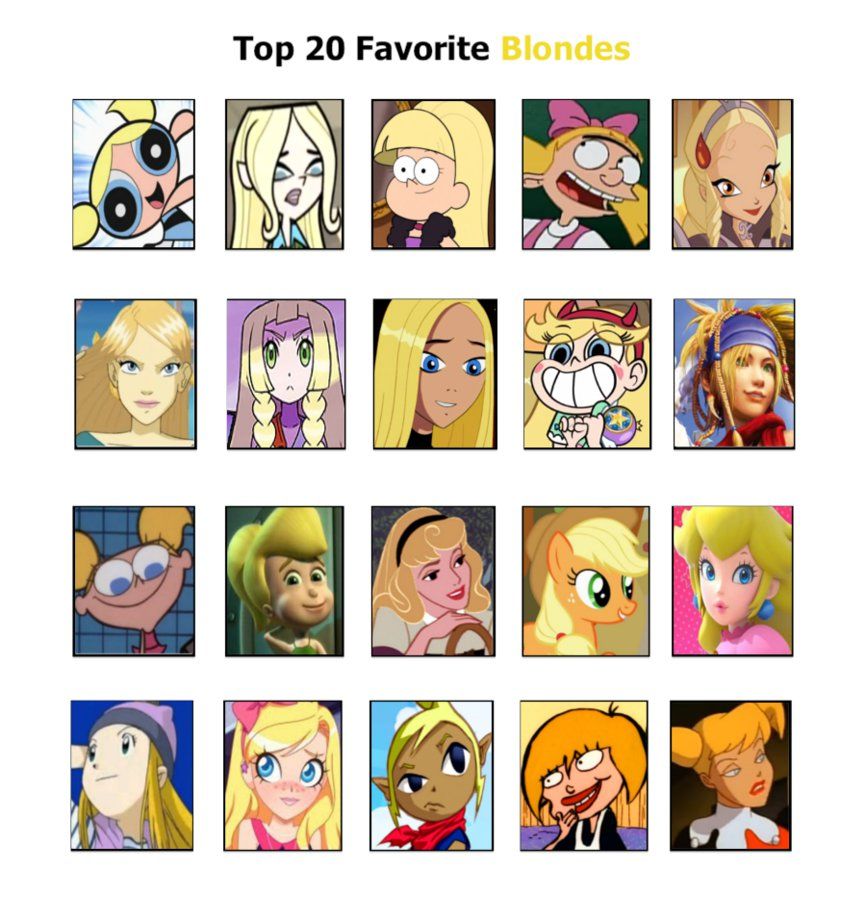 Featured image of post View 15 Cartoon Characters With Blonde Hair Girls