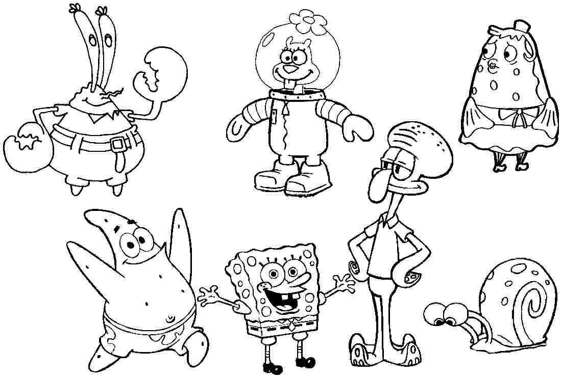 Featured image of post The Best 10 Full Size Spongebob Characters Coloring Pages