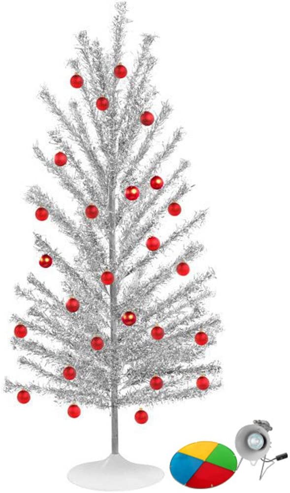 pix Vintage Christmas Tree Color Wheel rotating color wheel vintage aluminum christmas tree